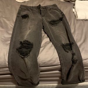 Black Distressed Jeans